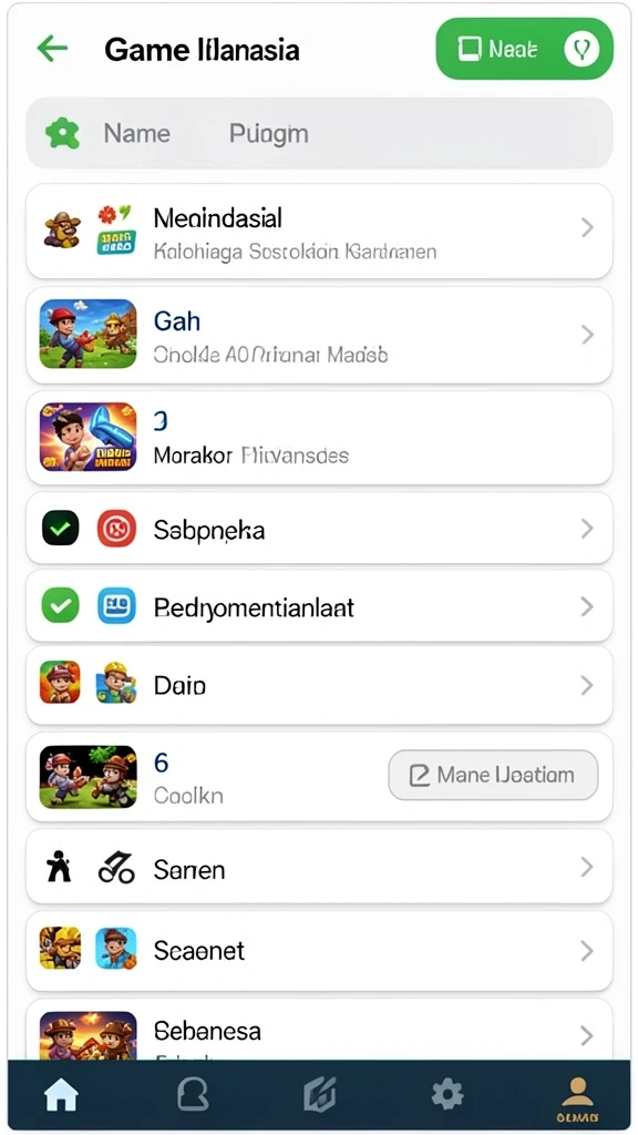 Fitur interaksi sosial untuk bermain dengan teman.