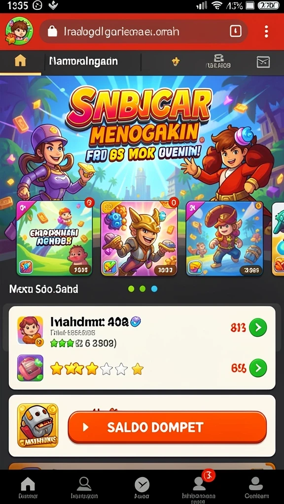 Screenshot menunjukkan aksi mendebarkan dalam game.