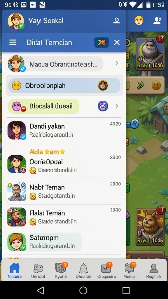 Screenshot fitur multiplayer yang sangat interaktif.