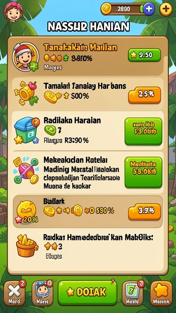 Menampilkan karakter utama dalam petualangan seru.