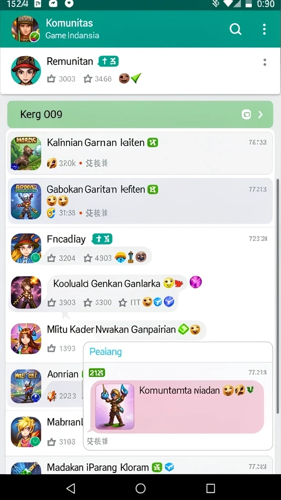 Tampilan menu utama yang menarik.