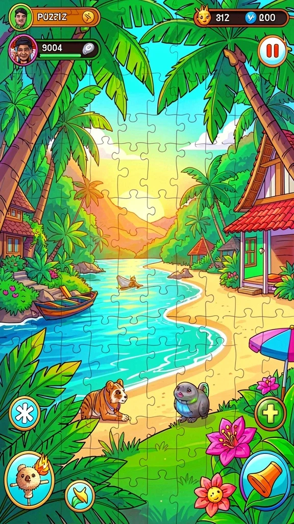 Level permainan yang menantang dan variasi tinggi.
