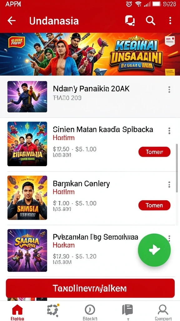 Tampilan awal GAMERP yang menarik dan mudah dinavigasi.