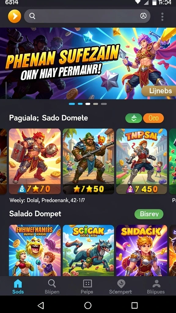 Fitur mode permainan yang beragam.