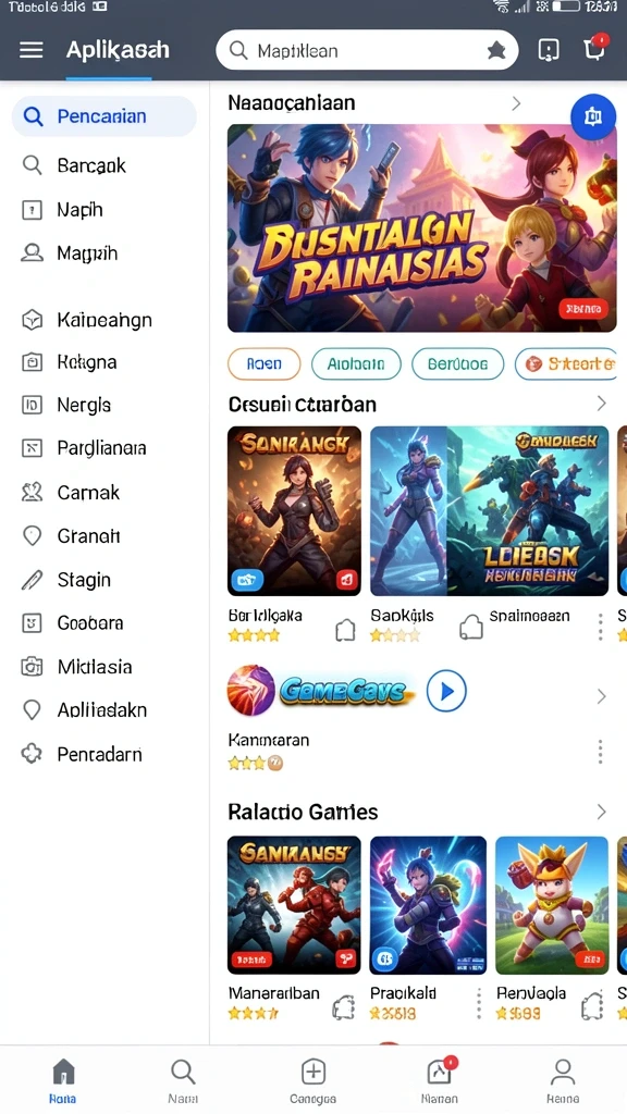 Tantangan seru di setiap level permainan.