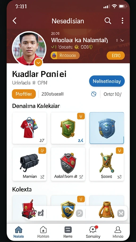 Screenshot menampilkan tampilan antarmuka utama LUCKYMINO.