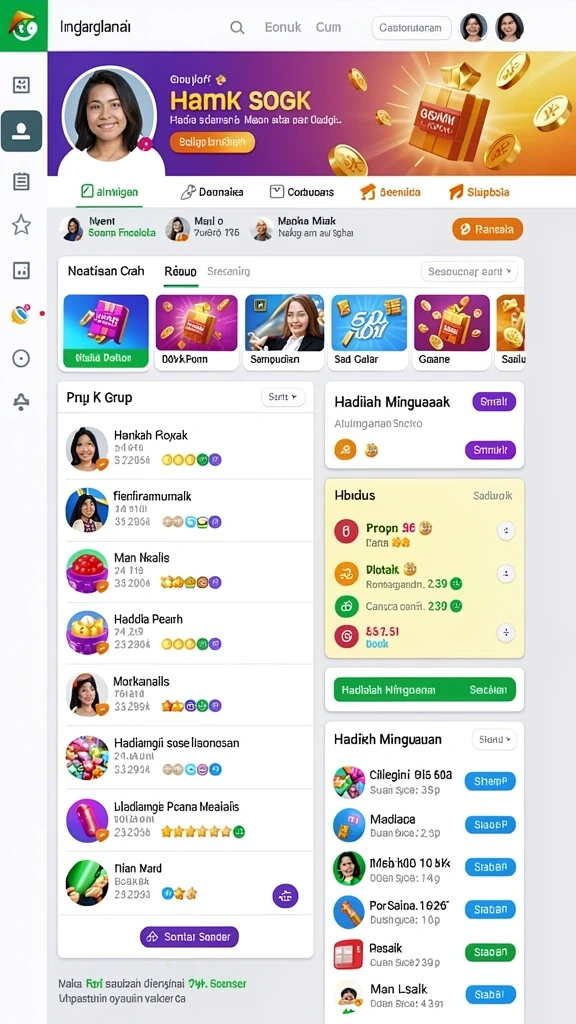 Antarmuka menu utama yang intuitif dan menarik.