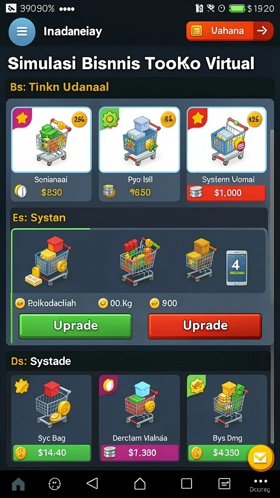 Tampilan awal game yang menarik dan intuitif.