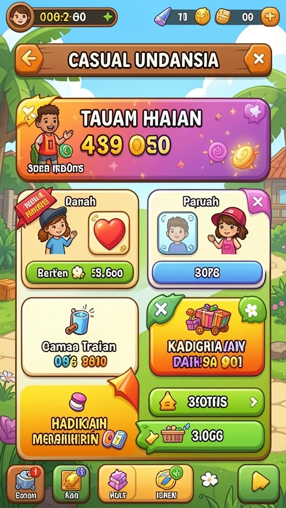 Mini-game menabung yang seru dan mendidik.