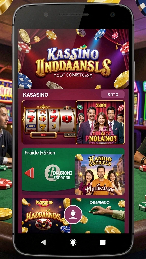 Pemandangan level yang penuh warna dan kreatif.