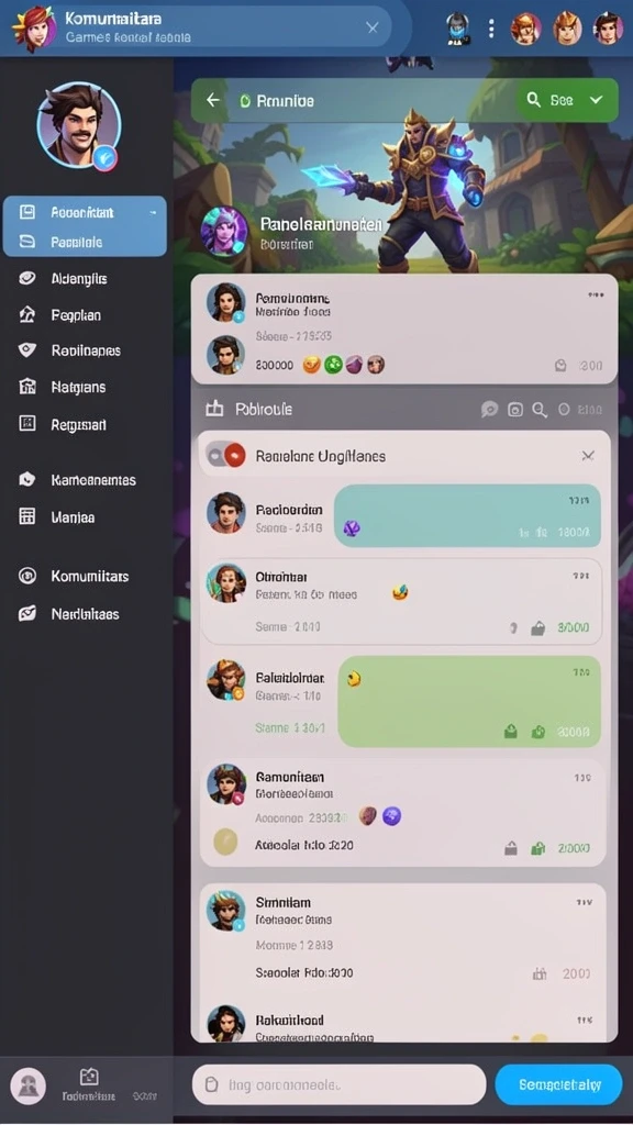 Ilustrasi interaksi pemain dalam mode multiplayer.